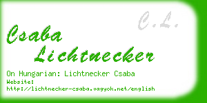 csaba lichtnecker business card